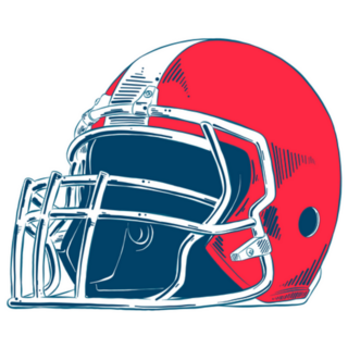 Red American Football Helmet Sticker