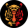 Red and Yellow Tiger Head Sticker