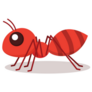 Red Ant Cartoon Sticker