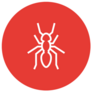 Red Ant Circle Sticker