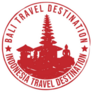 Red Bali Travel Rubber Stamp Sticker