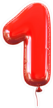 Red Balloon Number 1 Sticker