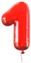 Red Balloon Number 1 Sticker