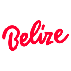 Red Belize Text Sticker