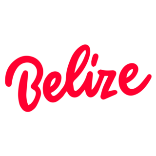 Red Belize Text Sticker