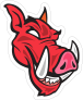 Red Boar Mascot Sticker