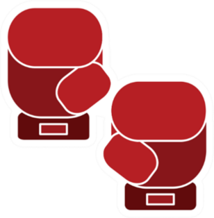 Red Boxing Glove Icon Sticker