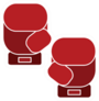 Red Boxing Glove Icon Sticker