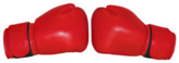 Red Boxing Gloves On White Sticker