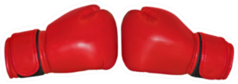 Red Boxing Gloves On White Sticker