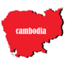 Red Cambodia Sticker