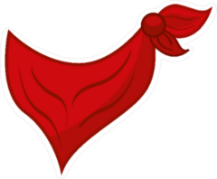 Red Cowboy Bandana Illustration Sticker