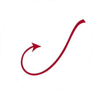 Red Devil Tail Isolated On White Sticker