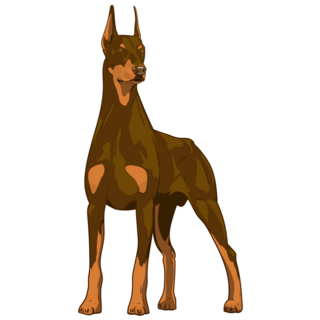 Red Doberman Sticker