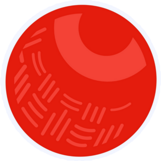 Red Dodgeball Ball Sticker