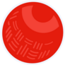 Red Dodgeball Ball Sticker