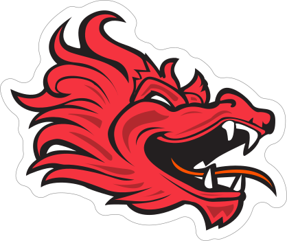 Red Dragon Mascot Sticker