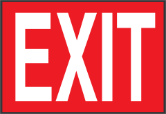 Red Exit Sticker