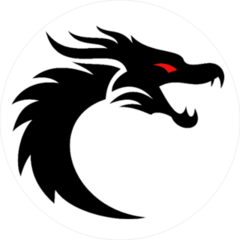 Red Eye Dragon Circle Sticker