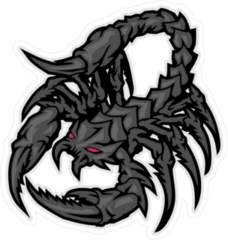 Red Eyed Black Scorpion Monster Sticker