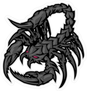 Red Eyed Black Scorpion Monster Sticker