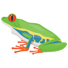 Red Eyed Tree Frog Illustration Sticker