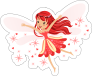 Red Fairy with Pixie Dust Sticker