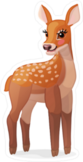 Red Fawn Deer Sticker