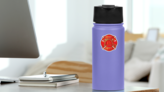 Red Fire Department Maltese Cross Sticker on a Water Bottle (New) example