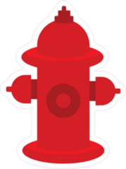 Red Fire Extinguisher Sticker