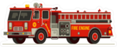 Red Fire Truck Emergency Vehicle Sticker