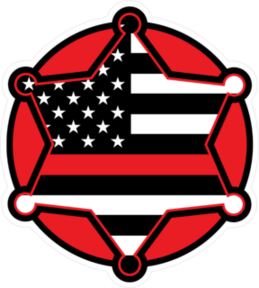 Red Firefighter Fireman Badge Emblem Sticker