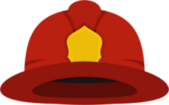 Red Fireman Helmet Icon Sticker