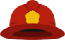 Red Fireman Helmet Icon Sticker