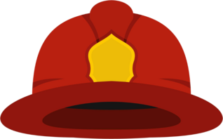 Red Fireman Helmet Icon Sticker
