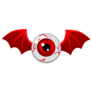 Red Flying Eyeball Sticker
