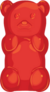 Red Gummy Bear Jelly Candy Sticker