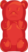 Red Gummy Bear Jelly Candy Sticker