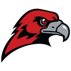 Red Hawk Mascot Sticker