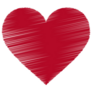 Red Heart Icon Sticker