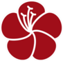 Red Hibiscus Flower Icon Sticker