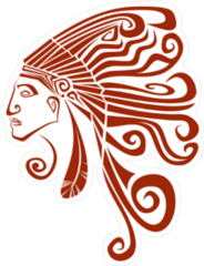 Red Indian Chief Sticker