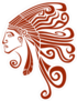 Red Indian Chief Sticker