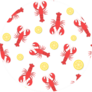 Red Lobster And Lemon Pattern Sticker
