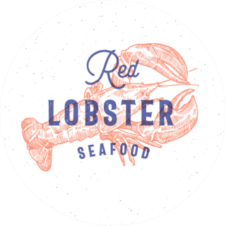 Red Lobster Seafood Retro Print Sticker