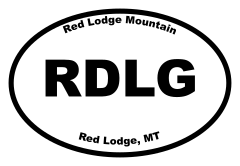 Red Lodge Mountain Oval Sticker