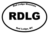 Red Lodge Mountain Oval Sticker