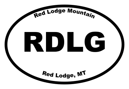 Red Lodge Mountain Oval Sticker
