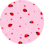 Red Love Ladybugs Pattern Sticker