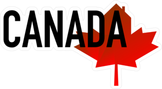 Red Maple Leaf And House Canada Sticker